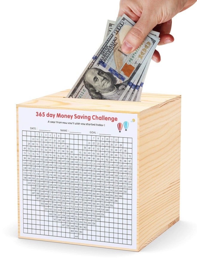 HCHANGEN Adults Piggy Bank Creative for Real-Money, Natural Wood Money Box, Can Only Save The Piggy Bank That Cannot be Taken Out (Natural, 4.72inches) - Image 3